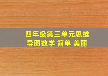 四年级第三单元思维导图数学 简单 美丽